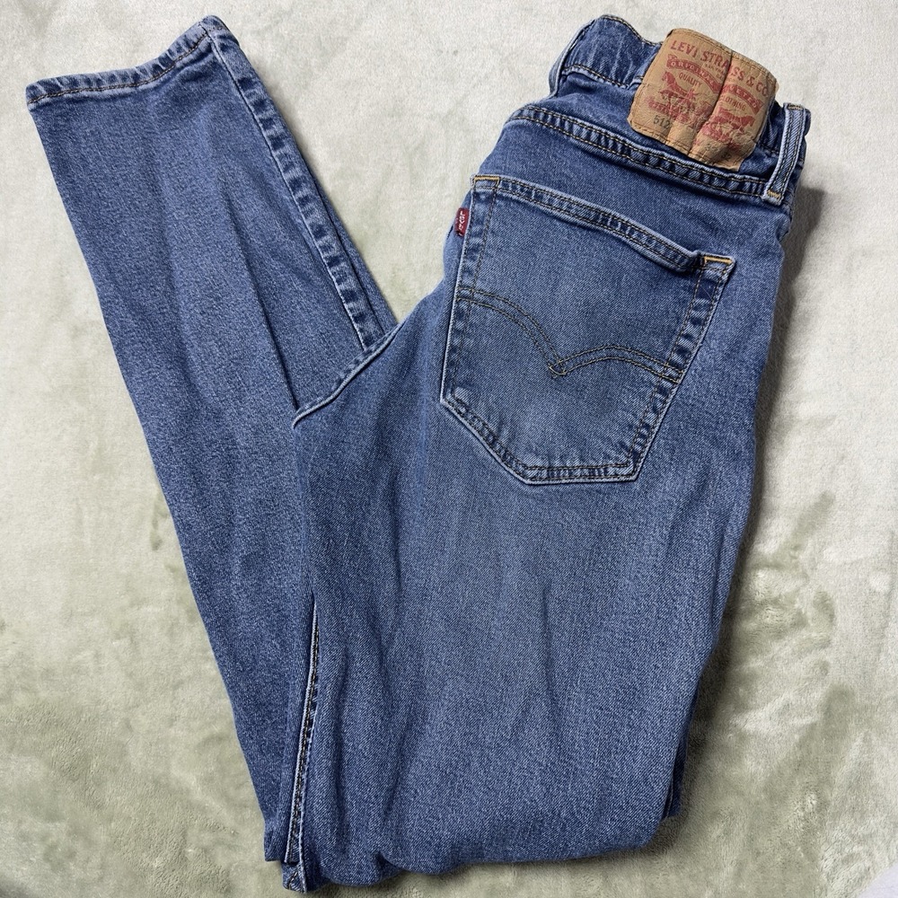 Levi Strauss 512 Slim Taper Fit Mens 32x32 Medium Wash Blue Denim Mid Rise Levis